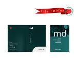 Custom Professional Presentation File Folder – Elegant Dark Teal Edition
