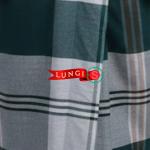 Premium Cotton Multi-Color Check Lungi – Emerald Green & Charcoal Edition
