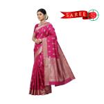 Premium Banarasi Silk Saree – Elegant Magenta & Golden Zari Edition