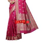 Premium Banarasi Silk Saree – Elegant Magenta & Golden Zari Edition