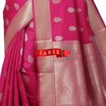 Premium Banarasi Silk Saree – Elegant Magenta & Golden Zari Edition